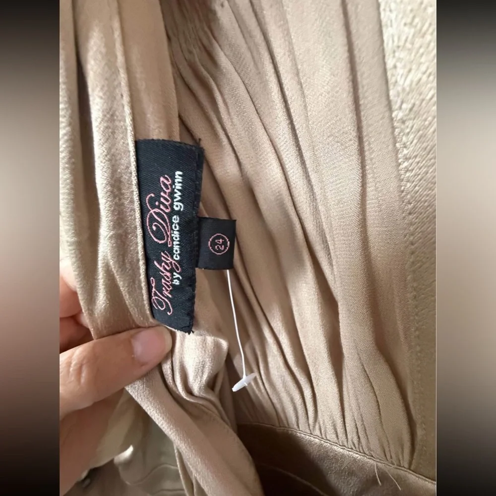 Trashy Diva 1940’s Champagne Beige Dress - Picture 3 of 4